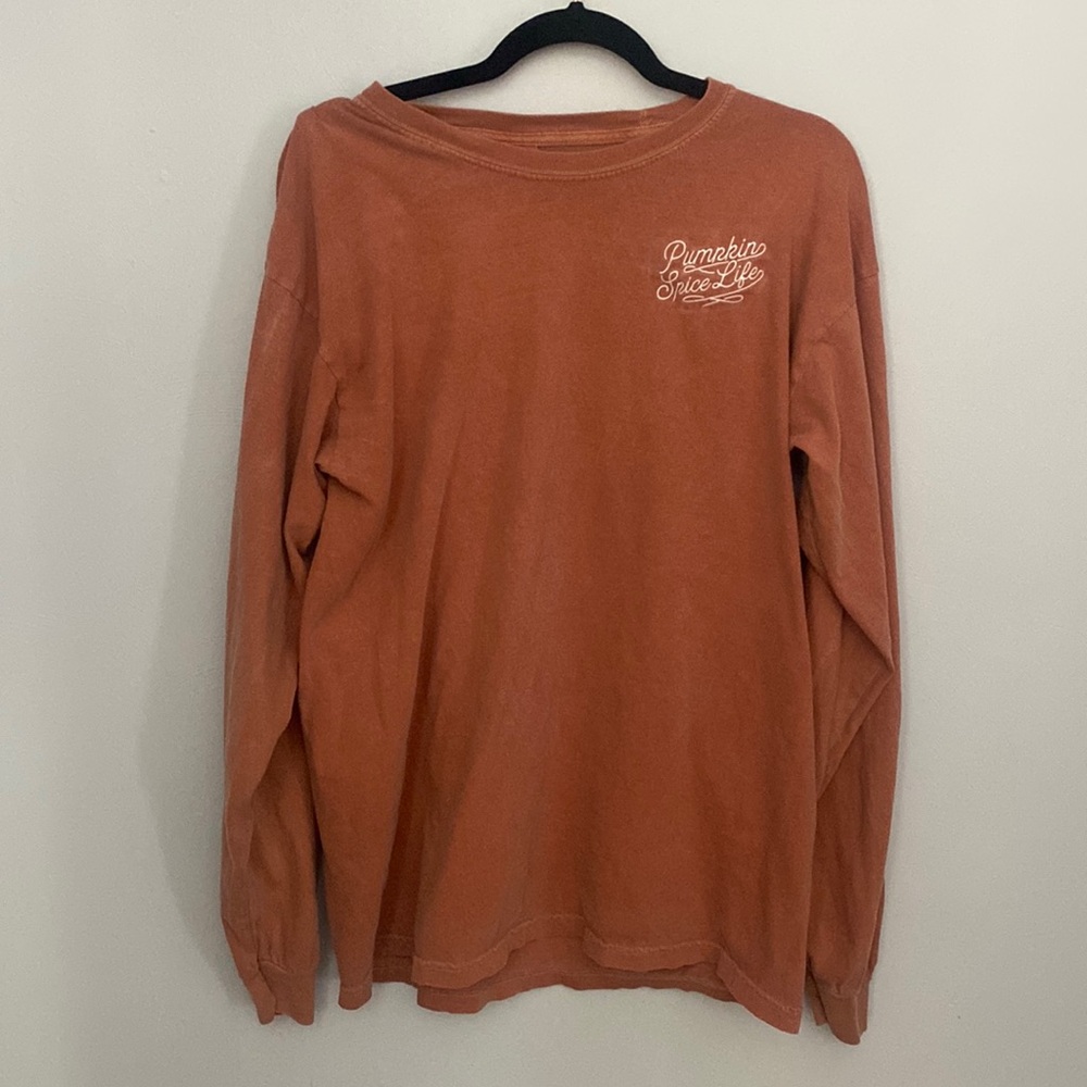 Pumpkin Spice Life! Long Sleeve Comfort Colors 100% cotton Top 🎃